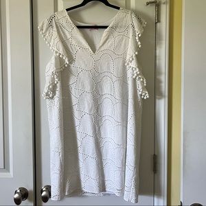 Lilly Pulitzer Eyelet Pom-Pom Sleeve Dress